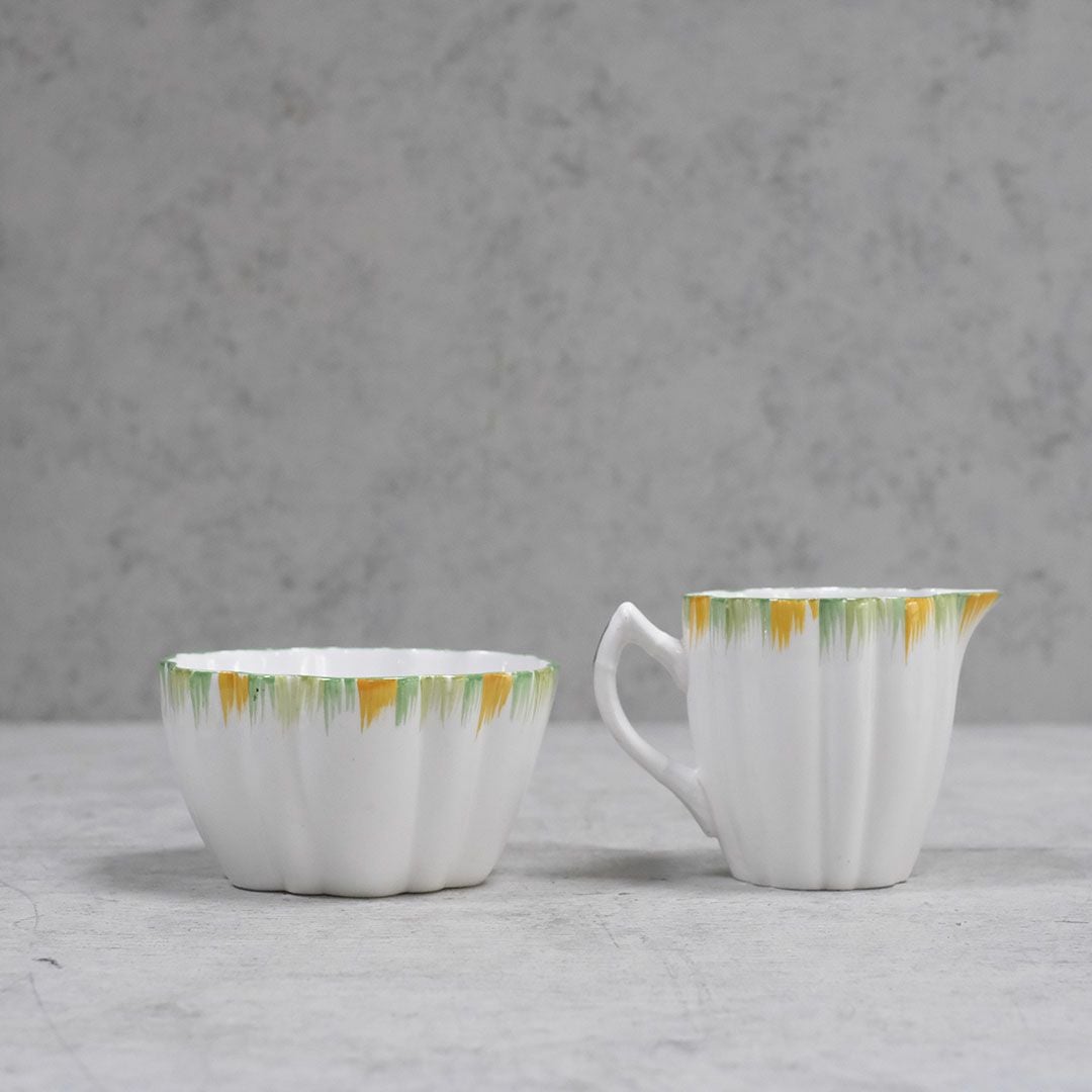 アンティーク ミルクジャグ シュガーボウル アールデコ イギリス MELBA BONE CHINA メルバ2