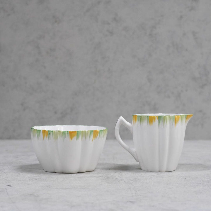 アンティーク ミルクジャグ シュガーボウル アールデコ イギリス MELBA BONE CHINA メルバ2