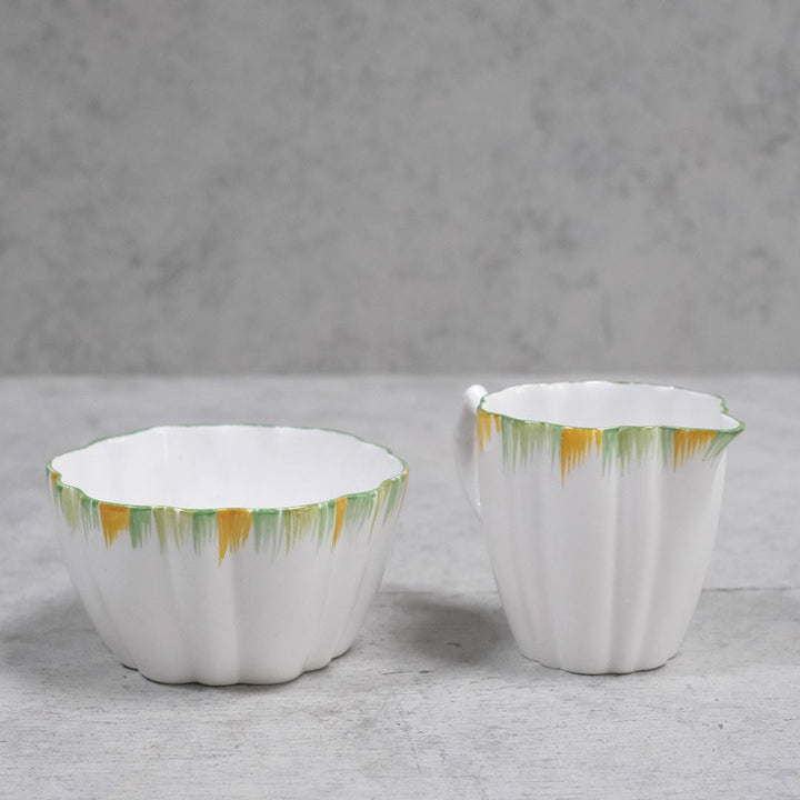 アンティーク ミルクジャグ シュガーボウル アールデコ イギリス MELBA BONE CHINA メルバ3