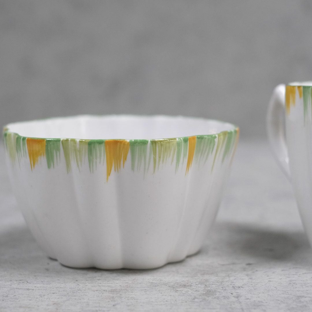 アンティーク ミルクジャグ シュガーボウル アールデコ イギリス MELBA BONE CHINA メルバ5