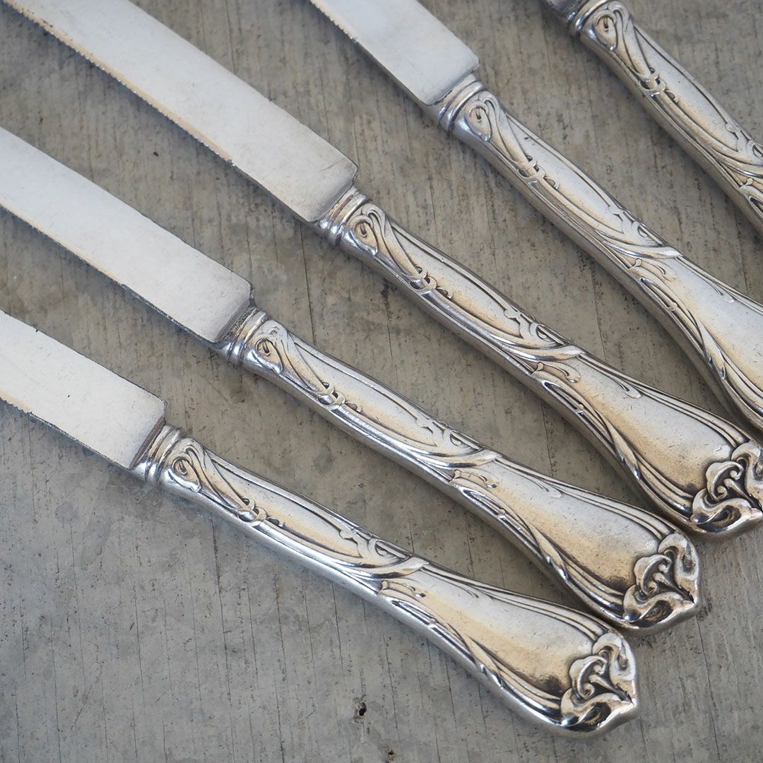 アンティーク ティーナイフ アメリカ Reed＆Barton シルバープレー ト バターナイフ5