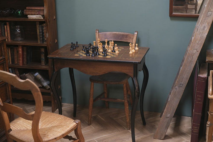 アンティーク ゲームテーブルC パーケットリー イギリス チェス