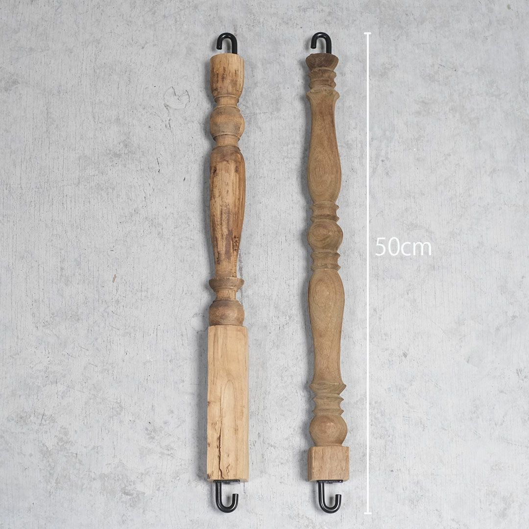 古材のウッドスピンドルフック L5