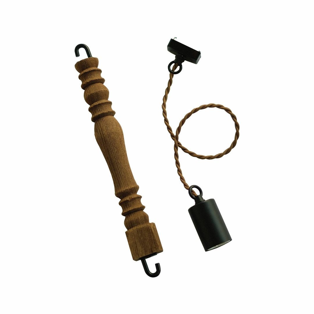 古材のウッドスピンドルペンダントライト S(電球別売り)7