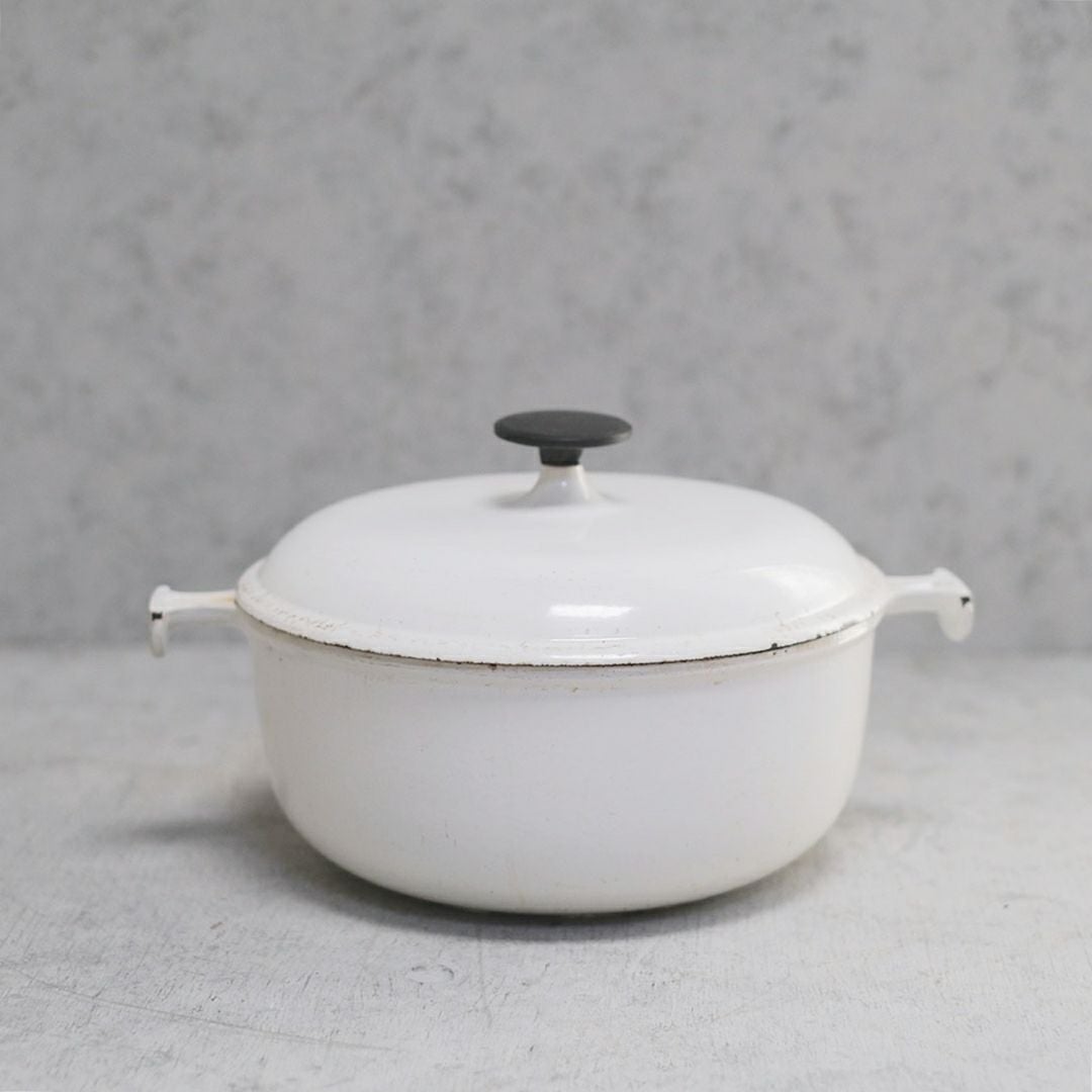 ヴィンテージ LE CREUSET（ル・クルーゼ）鍋 鉄鍋 白ホワイト9