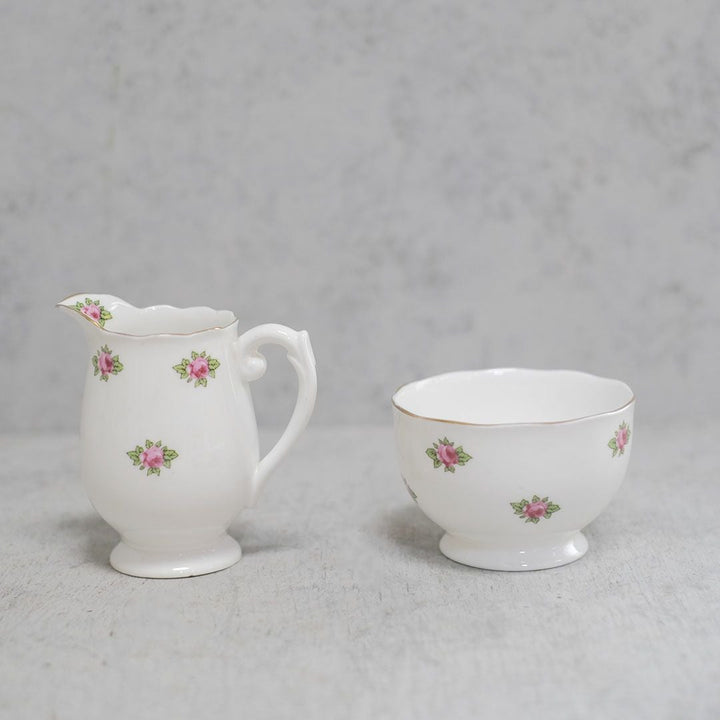 アンティーク Roslyn China ティーカップトリオ ミルクジャグ シュガーボウル アンティーク食器7