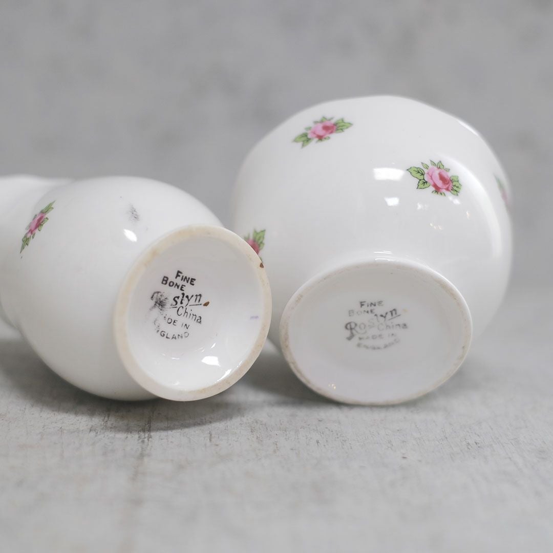 アンティーク Roslyn China ティーカップトリオ ミルクジャグ シュガーボウル アンティーク食器10