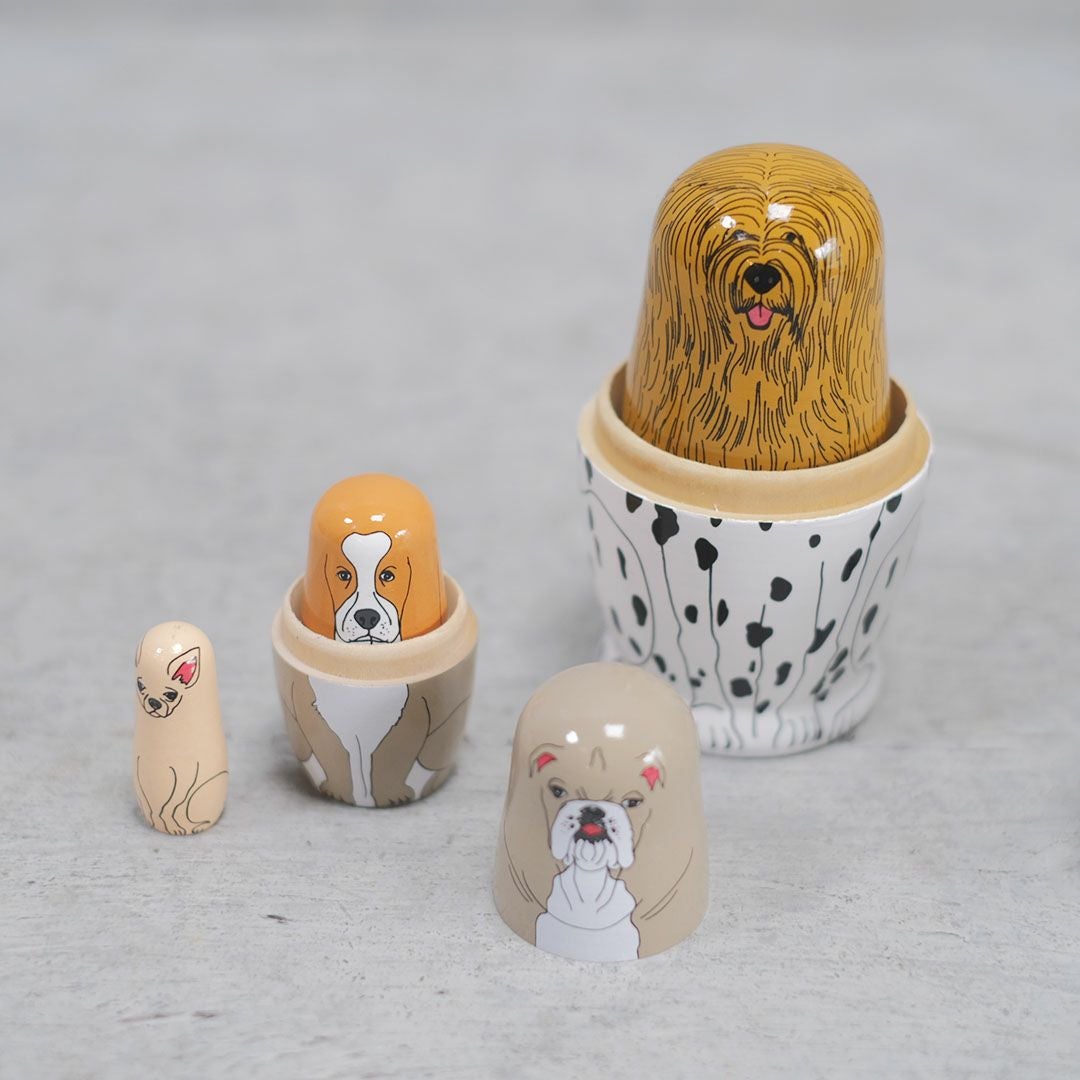 犬のマトリョーシカ MIDORI KOMATSU 置物5