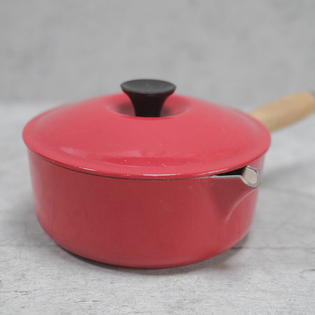 ヴィンテージ Le Creuset（ルクルーゼ）鍋 赤 片手鍋 フランス L33