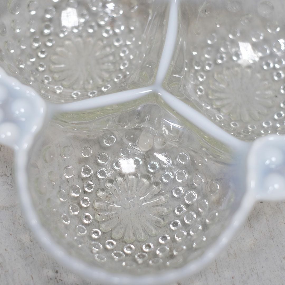 アンティークオパールセントグラスチョコレート皿 イギリス33