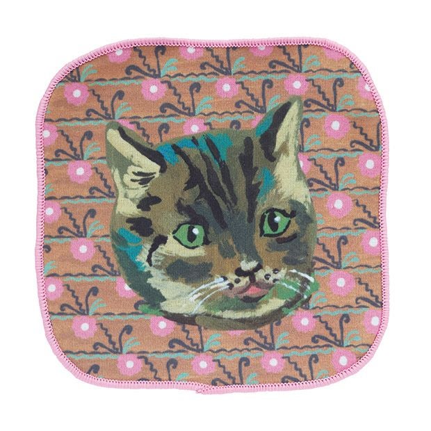Nathalie Lete(ナタリーレテ)/ガーゼタオルハンカチ ねこピンク メガネ拭き スマホ拭き6