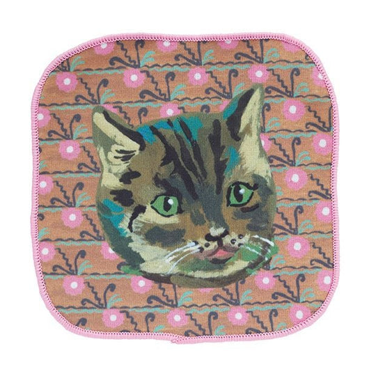 Nathalie Lete(ナタリーレテ)/ガーゼタオルハンカチ ねこピンク メガネ拭き スマホ拭き6