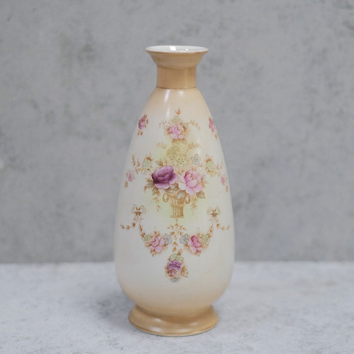 アンティークフラワーベース 花瓶 イギリス CROWN DEVON 陶器の花瓶11