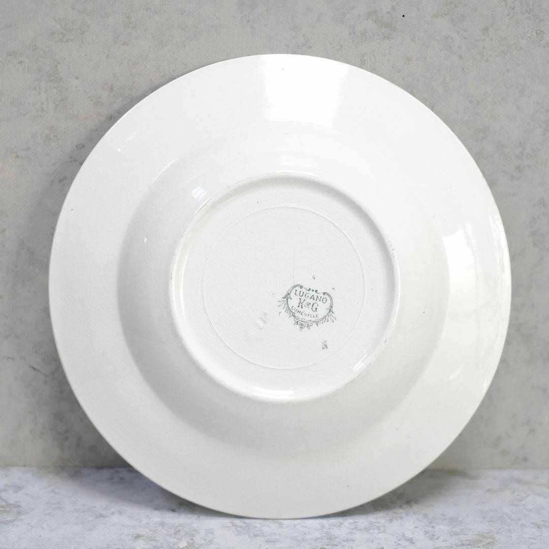 アンティーク LUGANO Luneville K&G リュネヴィルスープ皿 フランス7