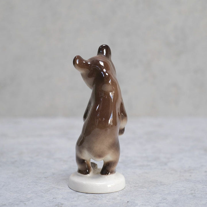 ヴィンテージフィギュリン LOMONOSOV(ロモノーソフ)B クマの陶磁器製オブジェ3ヴィンテージフィギュリン LOMONOSOV(ロモノーソフ)B クマの陶磁器製オブジェ3