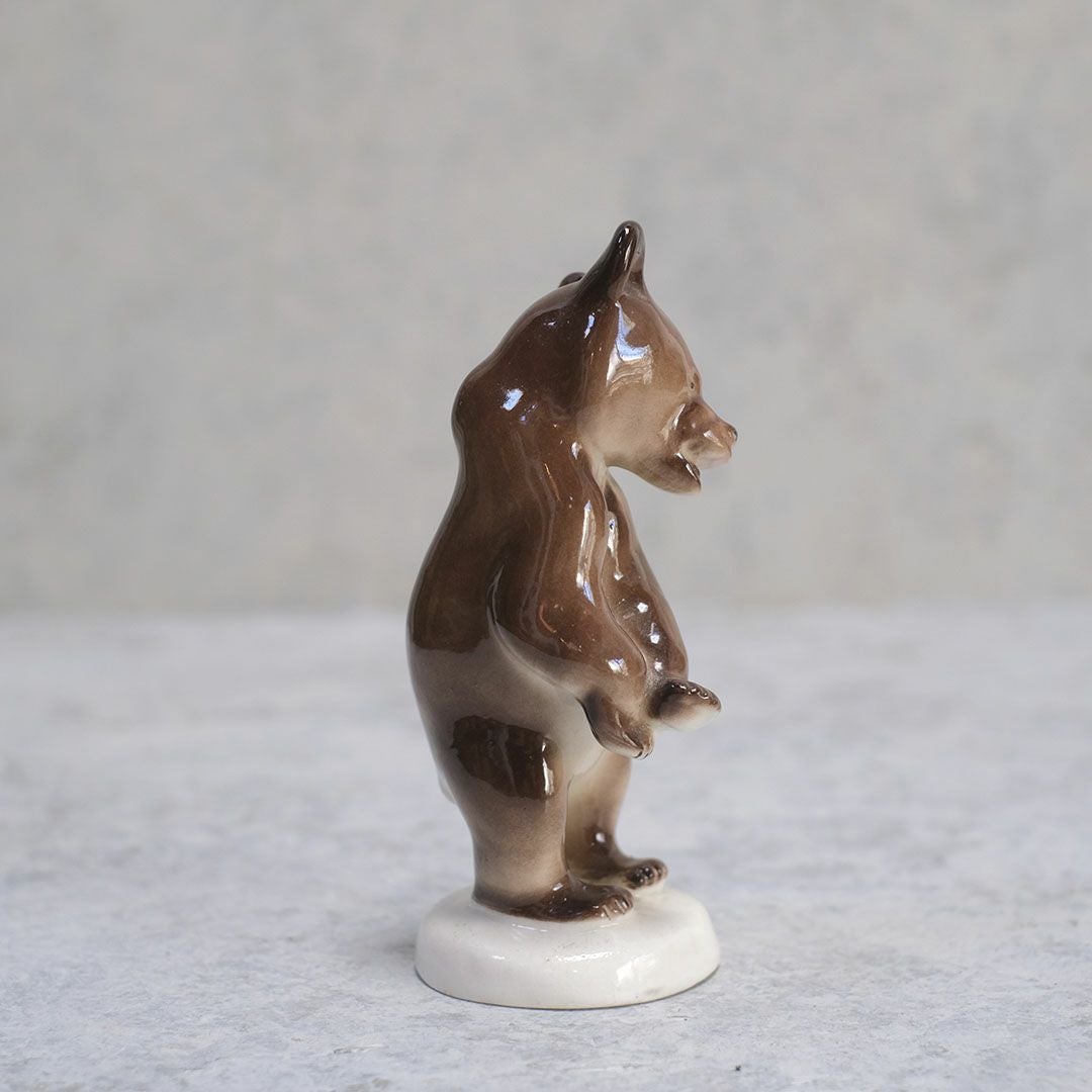 ヴィンテージフィギュリン LOMONOSOV(ロモノーソフ)B クマの陶磁器製オブジェ44
