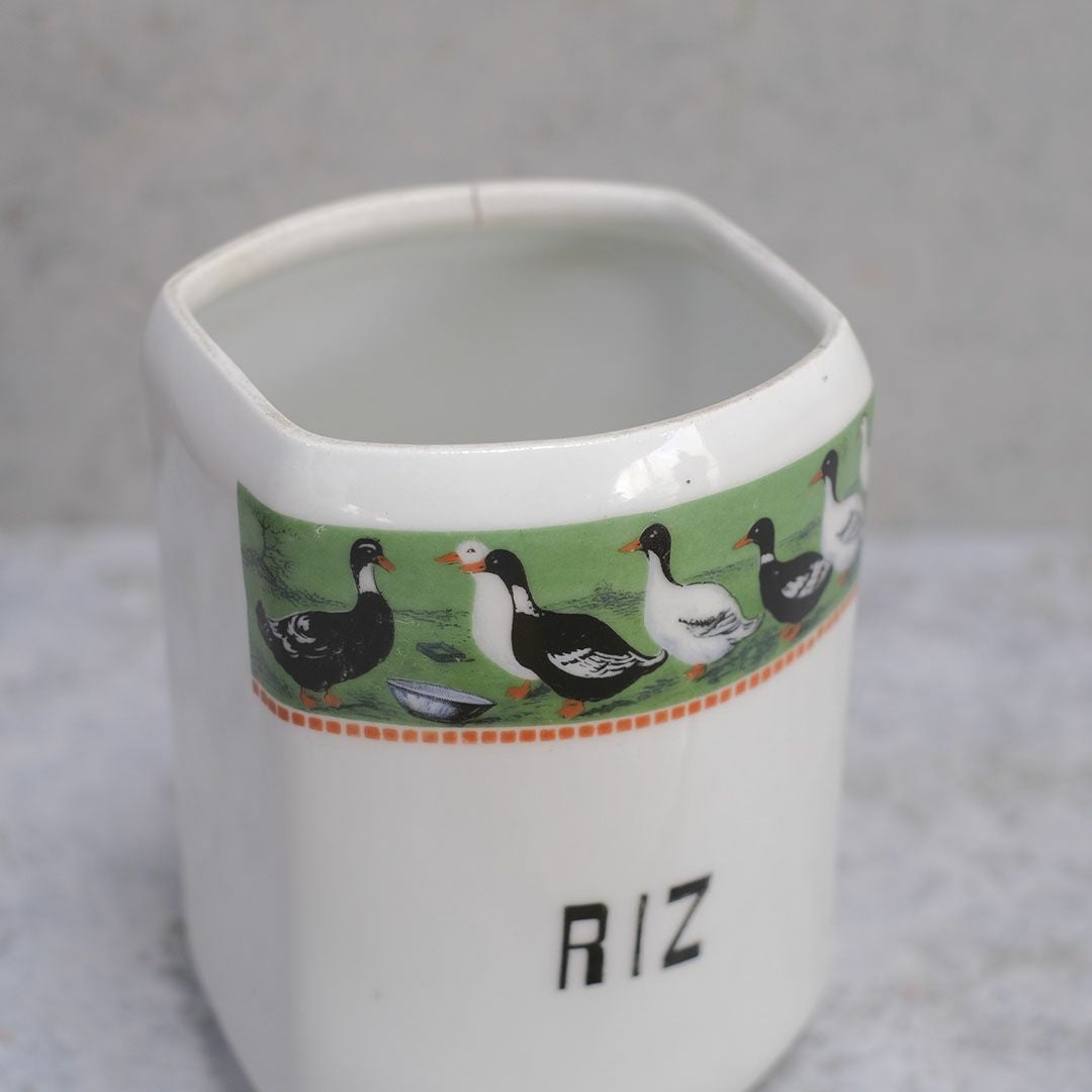 アンティーク Porzellan-Union キャニスターセット 鳥 チェコスロバキア 陶器