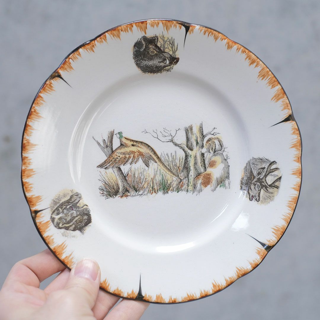 アンティークデザート皿 フランス LINCOLOR G.BRACHET アンティーク食器66