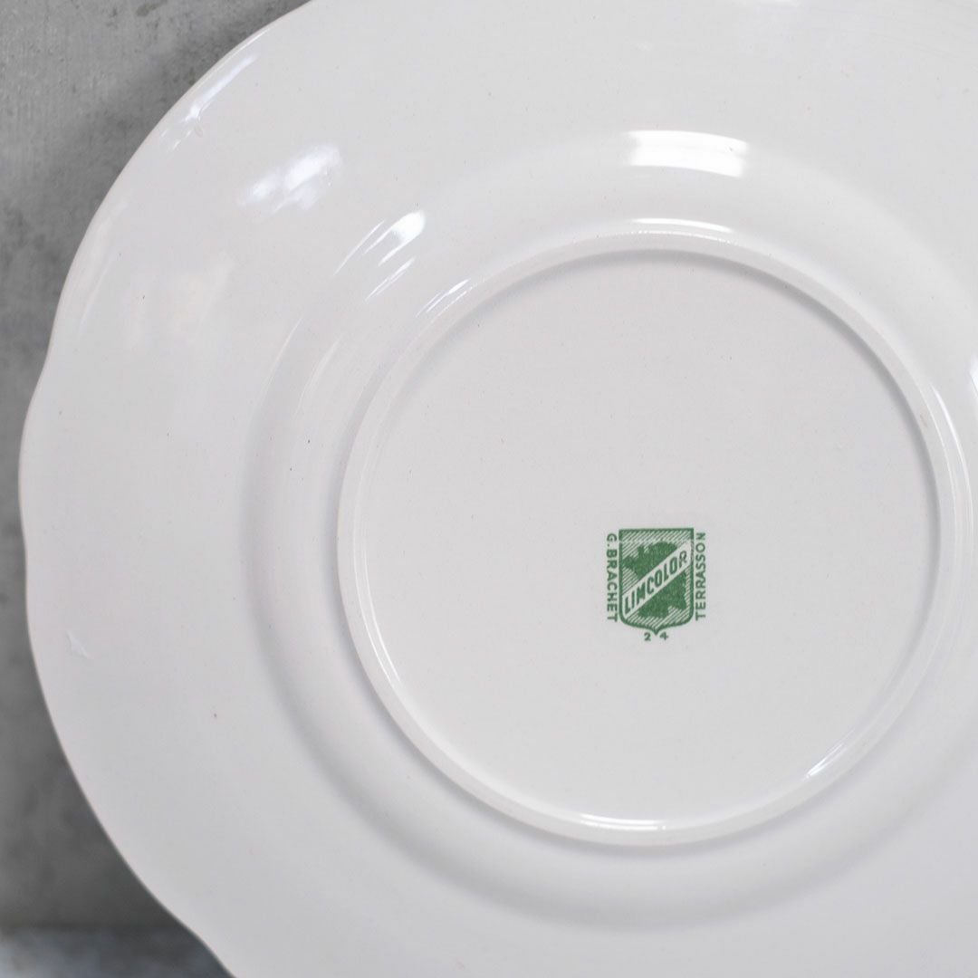 アンティークデザート皿 フランス LINCOLOR G.BRACHET アンティーク食器1010