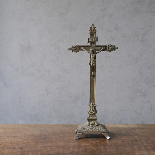 アンティーククロス 真鍮の十字架フランス crucifix(クルーシフィクス) 宗教小物