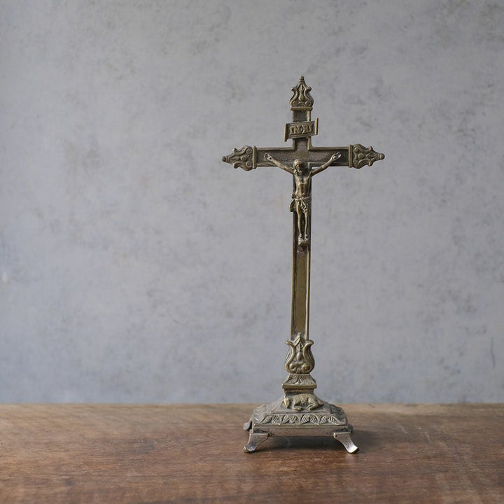 アンティーククロス 真鍮の十字架フランス crucifix(クルーシフィクス
