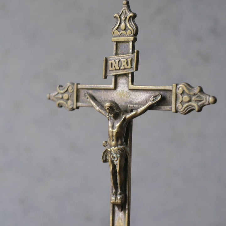 アンティーククロス 真鍮の十字架フランス crucifix(クルーシフィクス) 宗教小物22