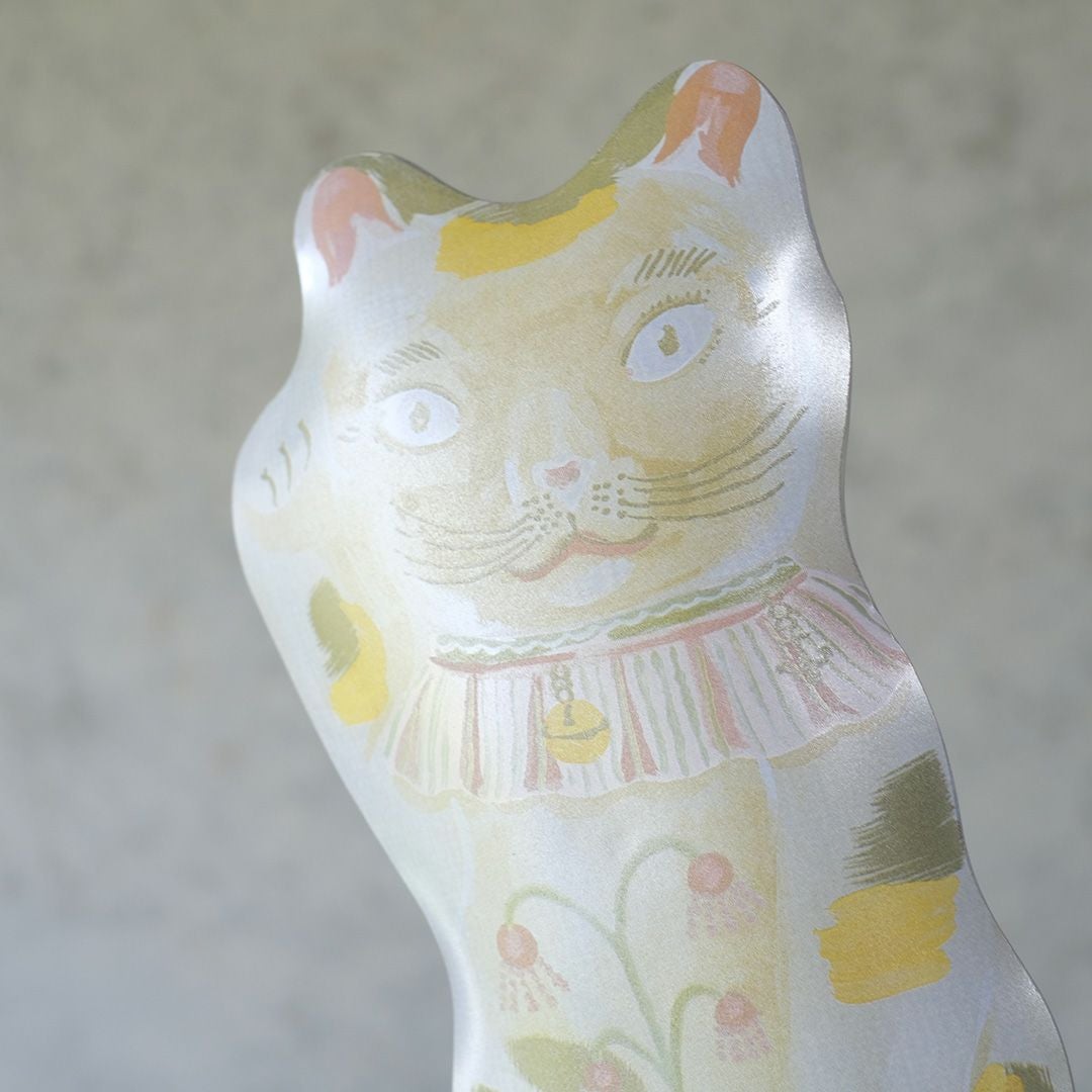 Nathalie Lete(ナタリーレテ) ガラストレイ 招き猫 ラッキーキャット 青66
