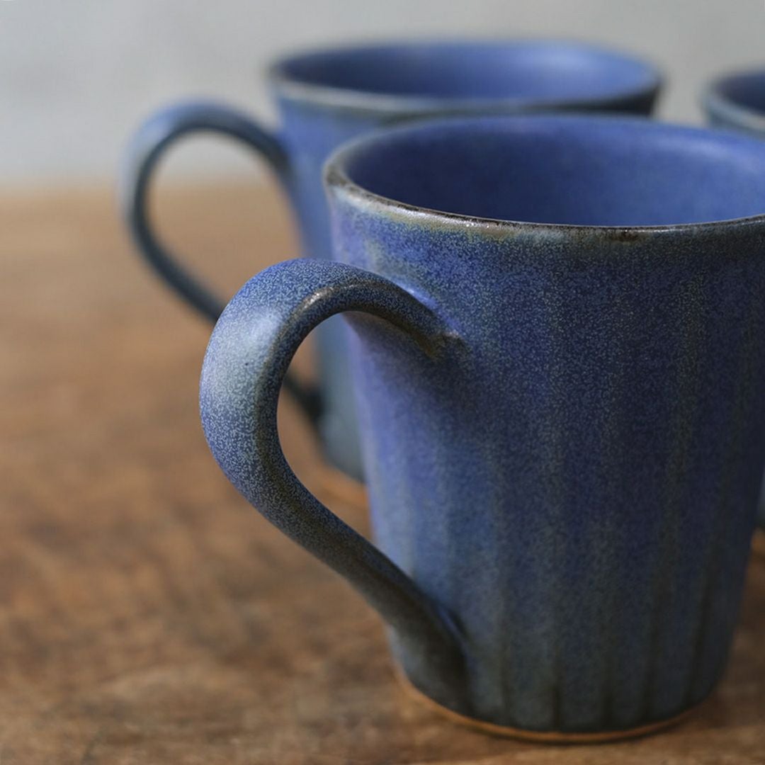 益子焼・ラピスラズリ ストレートマグ/マグカップ ディープブルー カフェ わかさま陶芸 若林健吾55