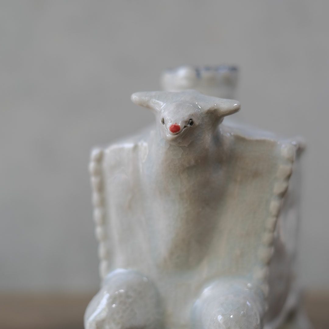 廣田哲哉 動物 一輪挿し 作家物88
