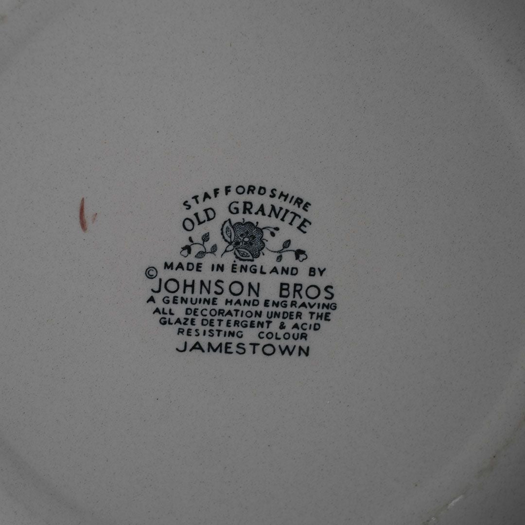 ヴィンテージ皿 イギリス OLD GRANITE JHONSON BRO JAMESTOWN