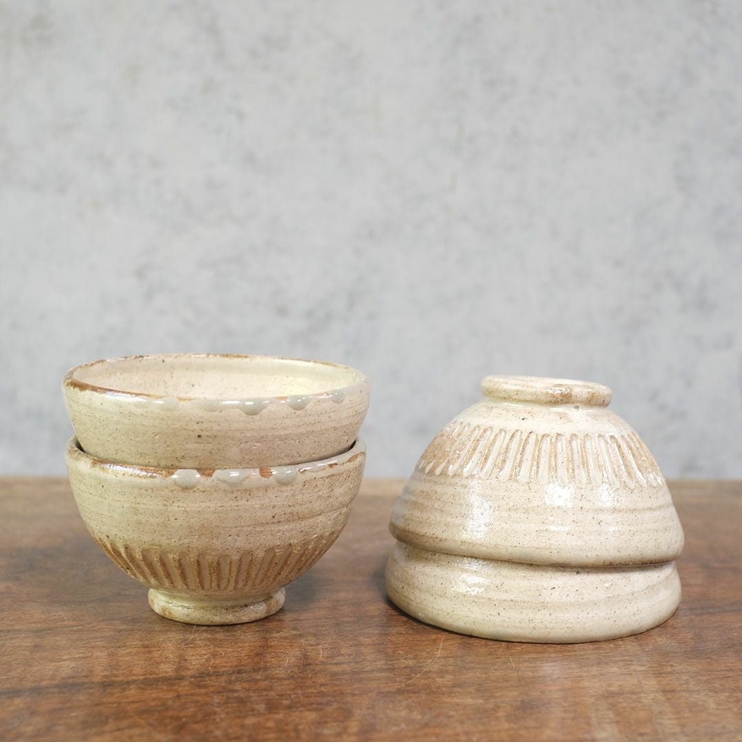 笠間焼【益子淳一】・削りめし碗/作家のうつわ ２色展開 ご飯茶碗 和食器33