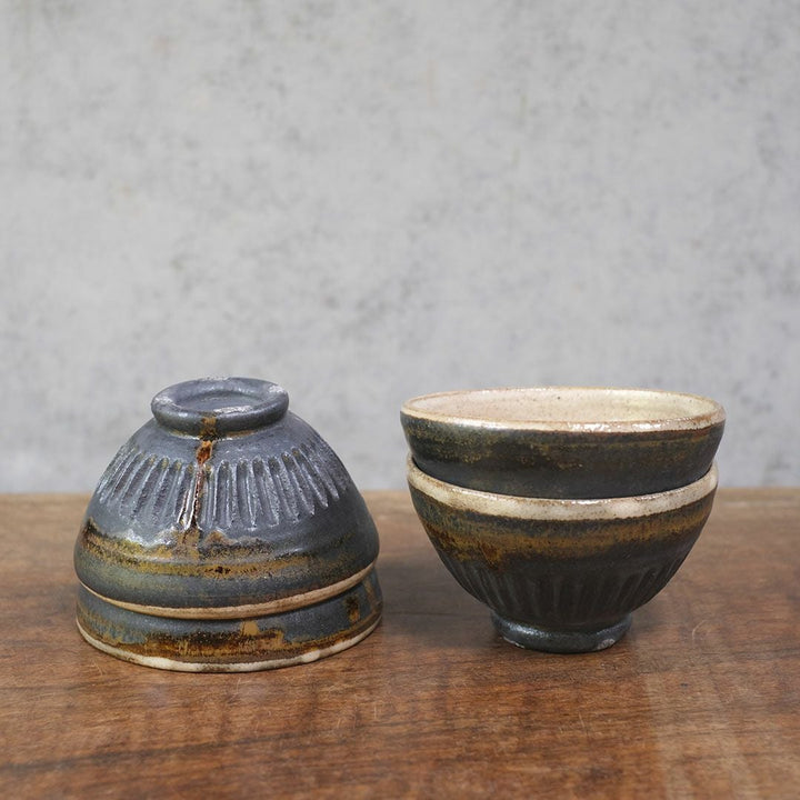 笠間焼【益子淳一】・削りめし碗/作家のうつわ ２色展開 ご飯茶碗 和食器88