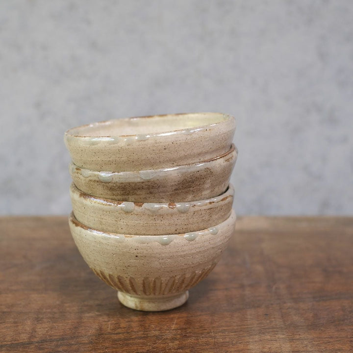 笠間焼【益子淳一】・削りめし碗/作家のうつわ ２色展開 ご飯茶碗 和食器1414