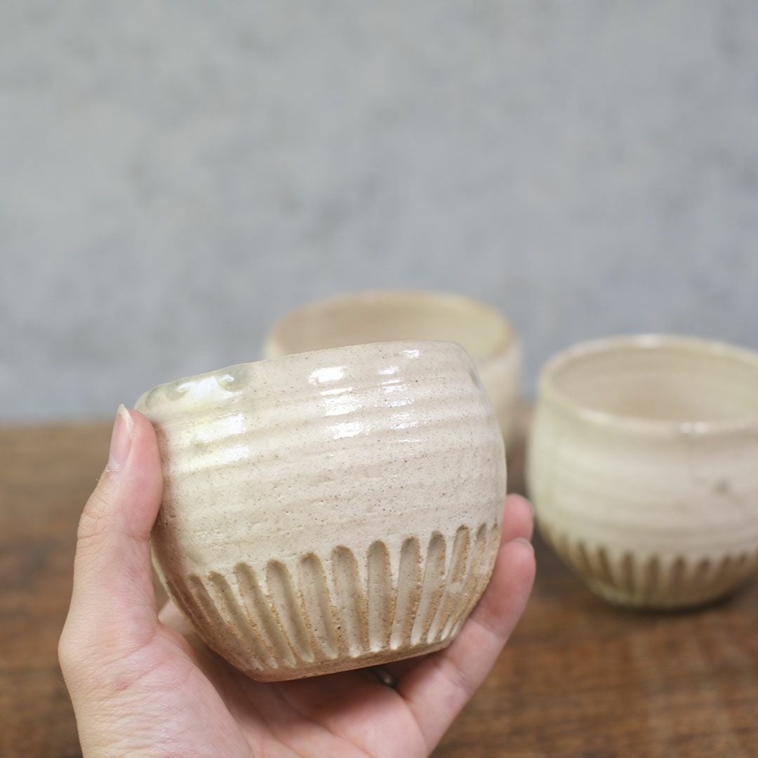 笠間焼【益子淳一】 丸カップ 作家のうつわ 粉引 和食器22