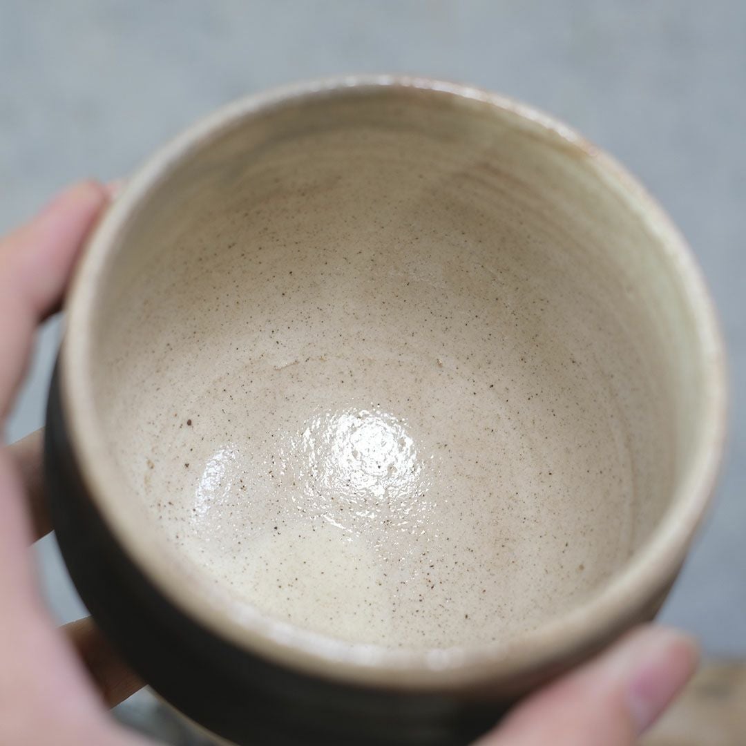 笠間焼【益子淳一】 丸カップ 作家のうつわ 鉄黒 和食器88