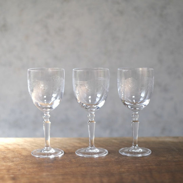 アンティーククリスタルワイングラス Baccarat オールドバカラ Louis XV フランス22