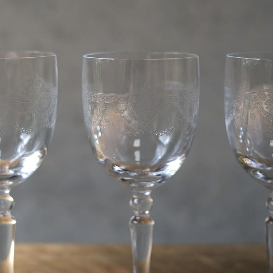アンティーククリスタルワイングラス Baccarat オールドバカラ Louis XV フランス55