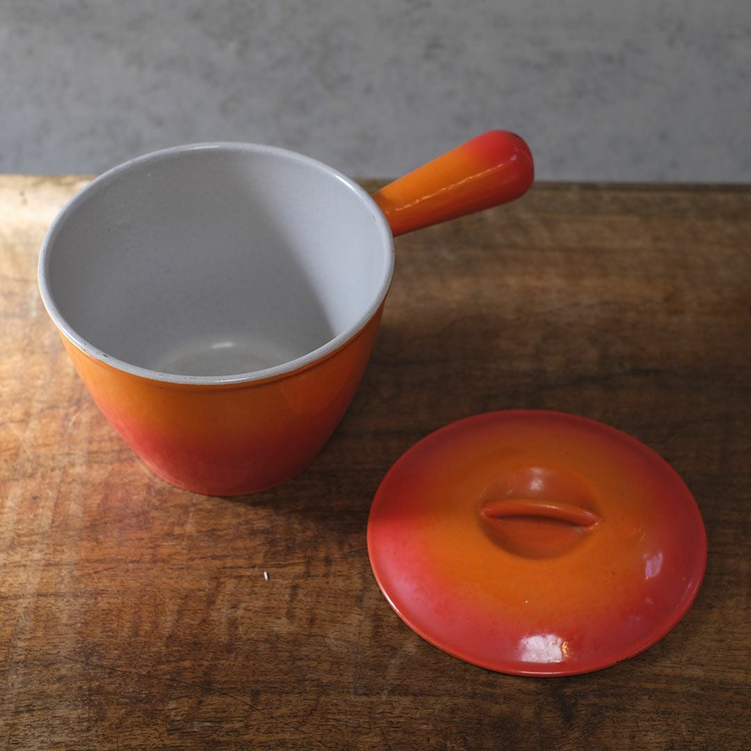 ヴィンテージ ル・クルーゼ LE CREUSET 鍋 オレンジ 片手鍋 フランス66