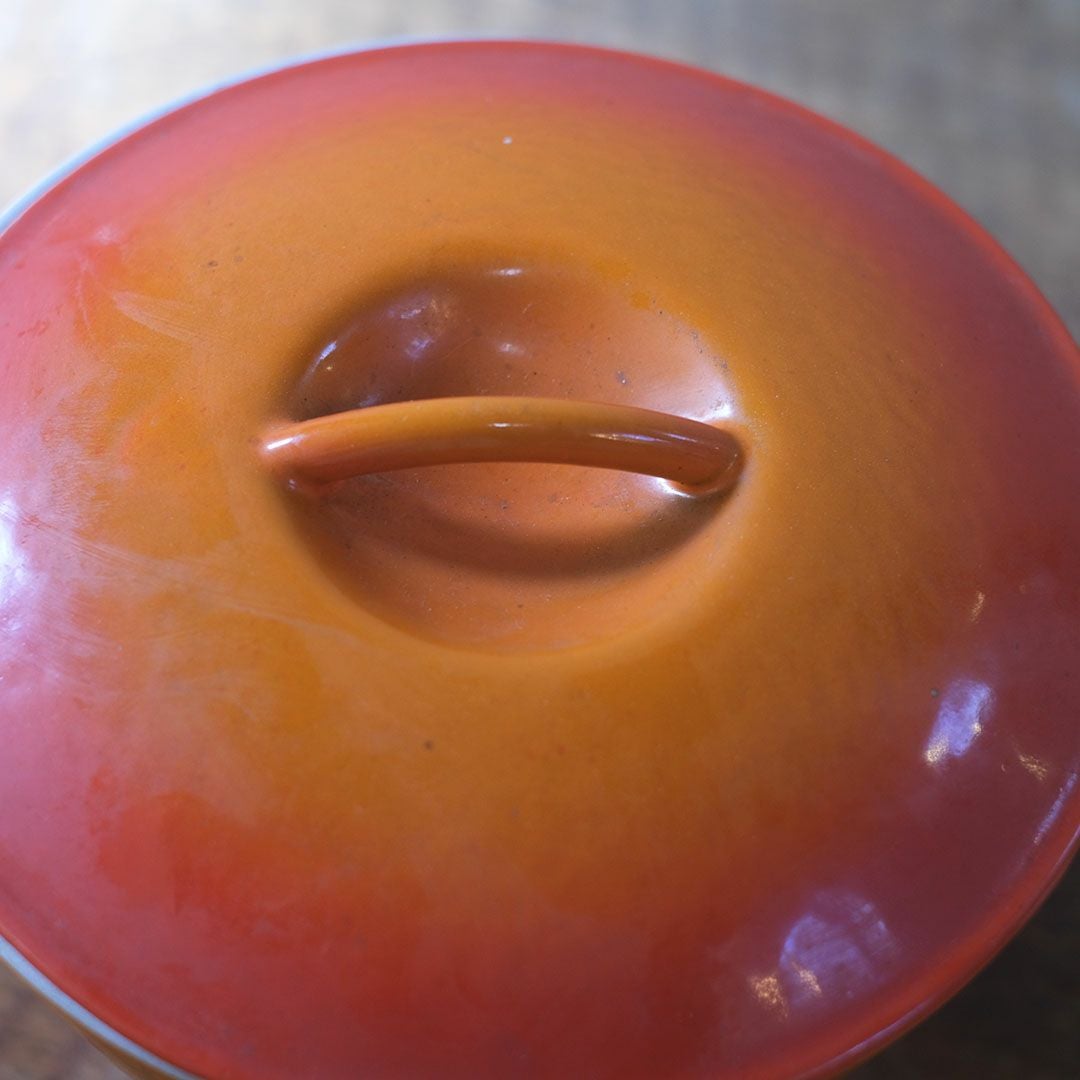 ヴィンテージ ル・クルーゼ LE CREUSET 鍋 オレンジ 片手鍋 フランス77