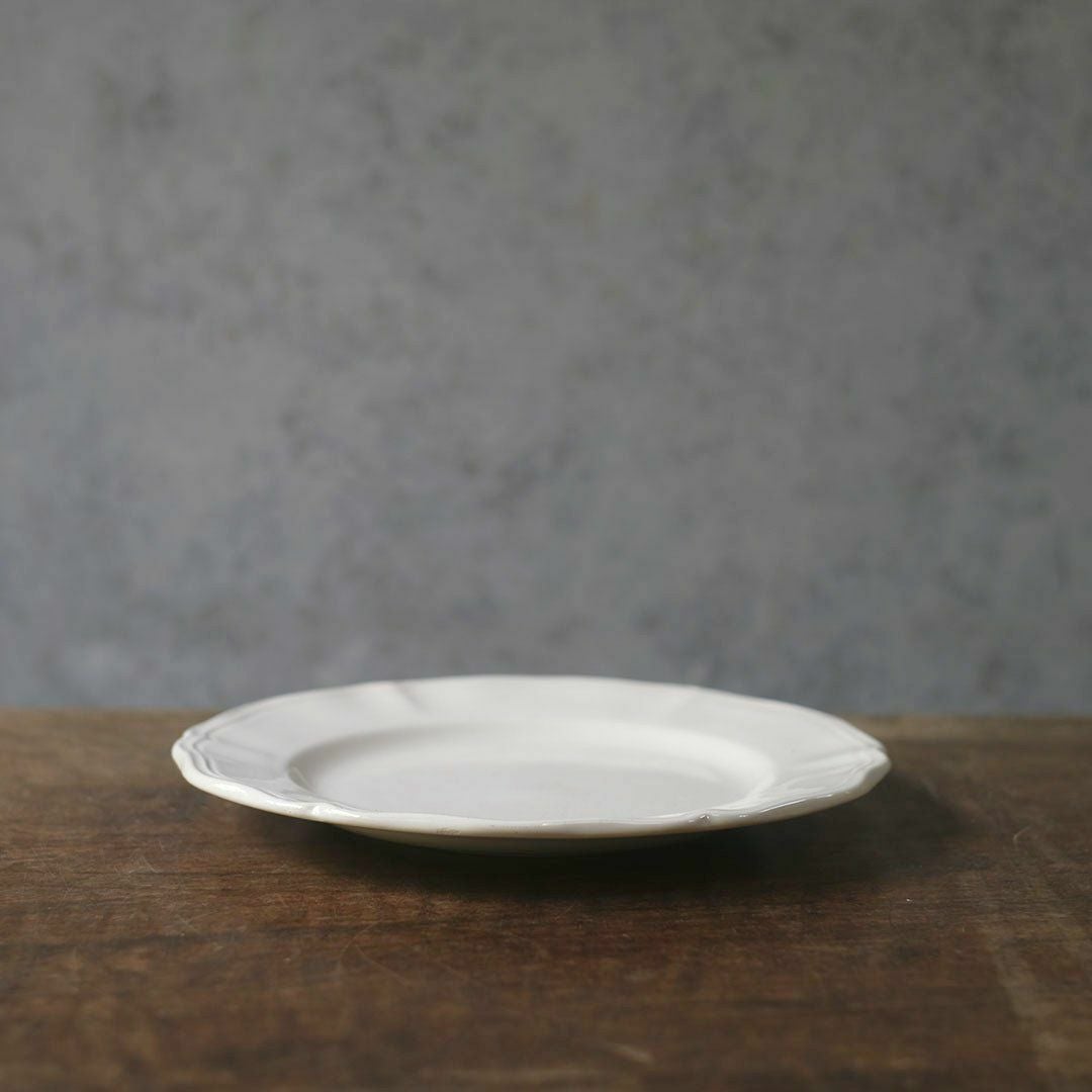 アンティーク皿 フラワーリムプレート 白 花リム皿/アンティーク食器44