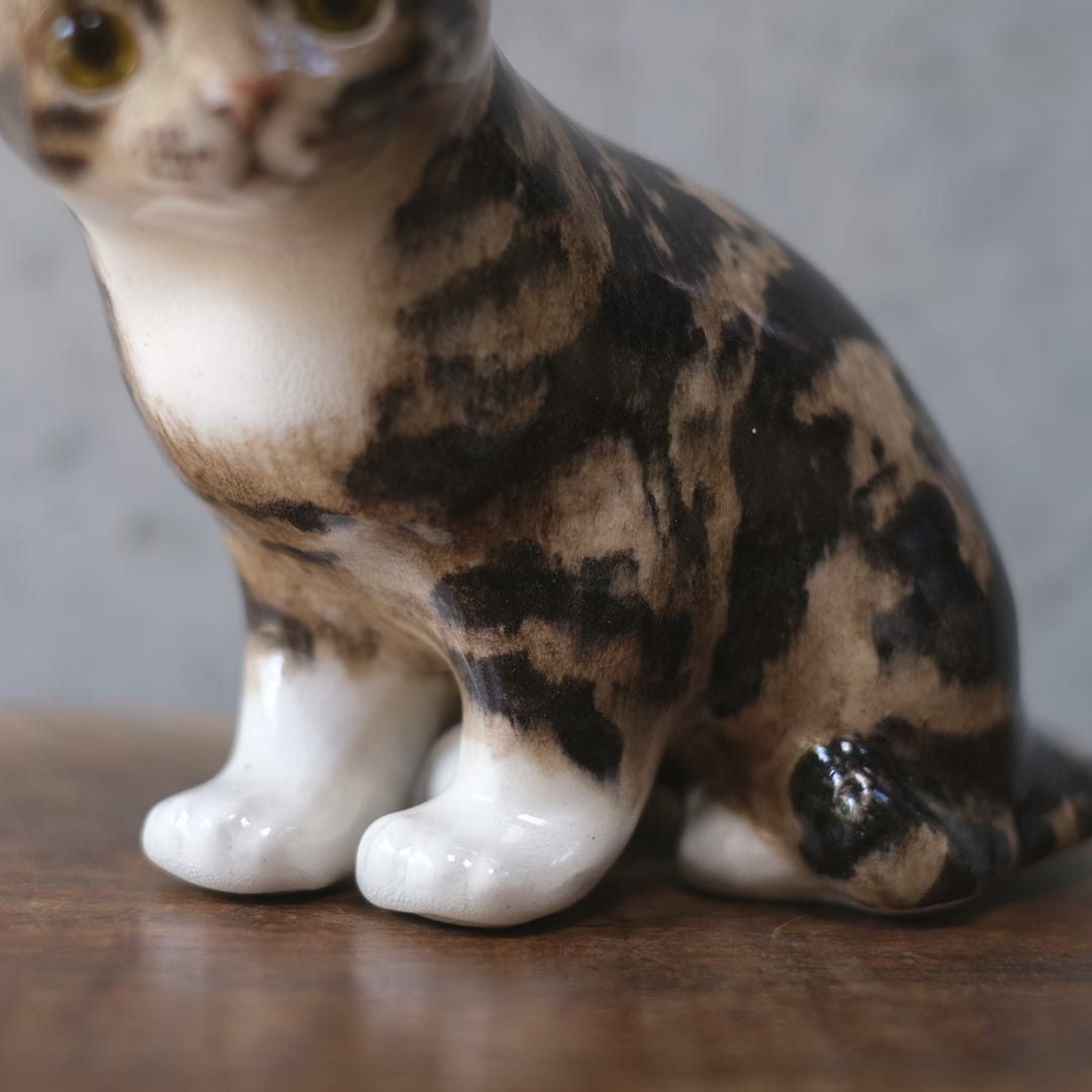 ヴィンテージ ウィンスタンレーキャット/ケンジントンキャット・サビ猫　三毛猫 イギリス 陶芸作家Jenny Winstanley 置物44