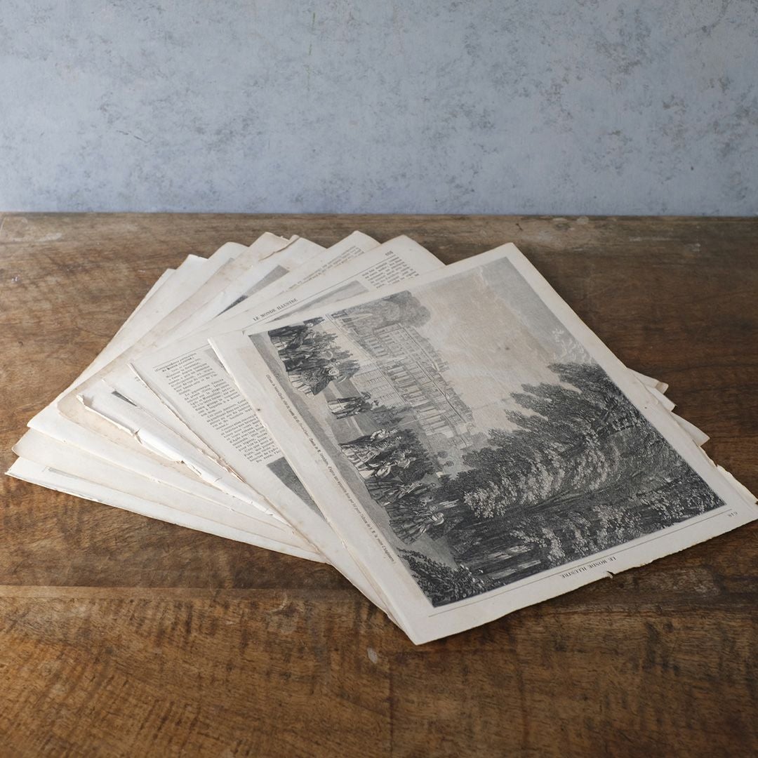 アンティークLe Monde illustr1860年代 リトグラフデザインページ11