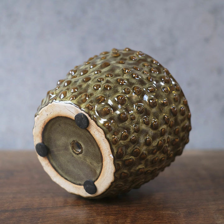 童話の鉢植えシリーズ 陶器のプランター ドットグレイズポット55