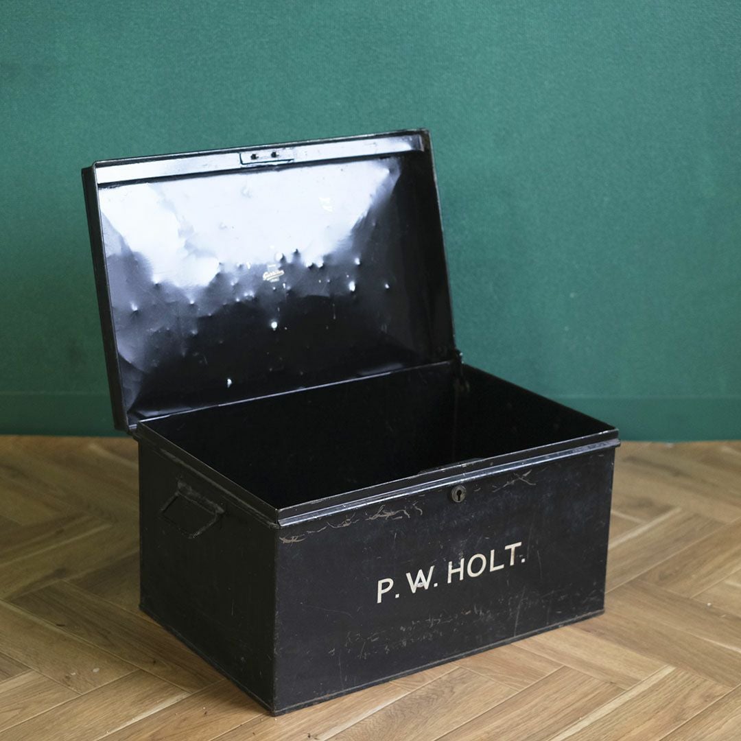 アンティークブリキボックス P.W.HOLT イギリス 蓋付収納箱33