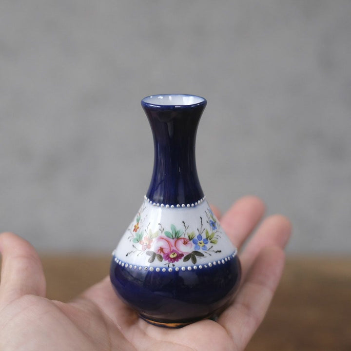アンティークフラワーベース 一輪挿し 小さな花瓶 陶器 花モチーフ イギリス33