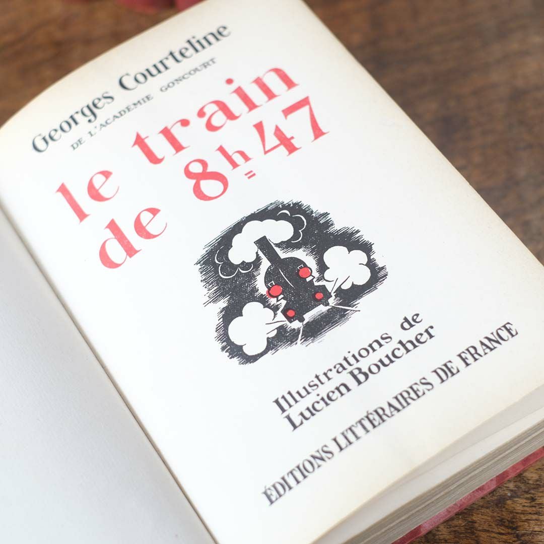 フランス アンティークブック　ジョルジュ・クルトリーヌ作品集 革装丁 1930年代44
