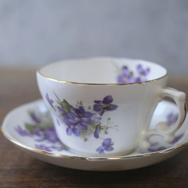 アンティークティーカップトリオ Hammersley ハマースレイ ヴィクトリアンバイオレット 菫 1912年-1939年 イギリス