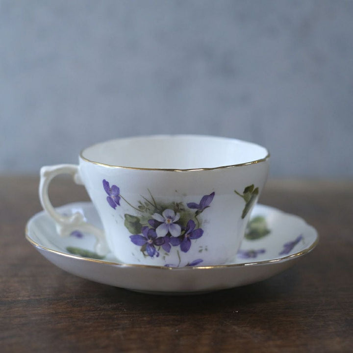 アンティークティーカップトリオ Hammersley ハマースレイ ヴィクトリアンバイオレット 菫 1912年-1939年 イギリス