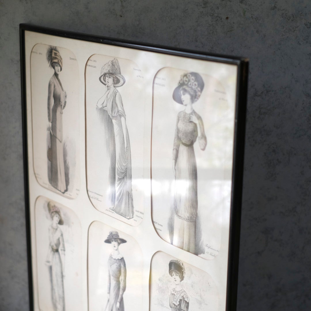 アンティーク リトグラフピクチャー ファッション フランス Journal des Demoiselles （ジョルナル・デ・デモワゼル)33