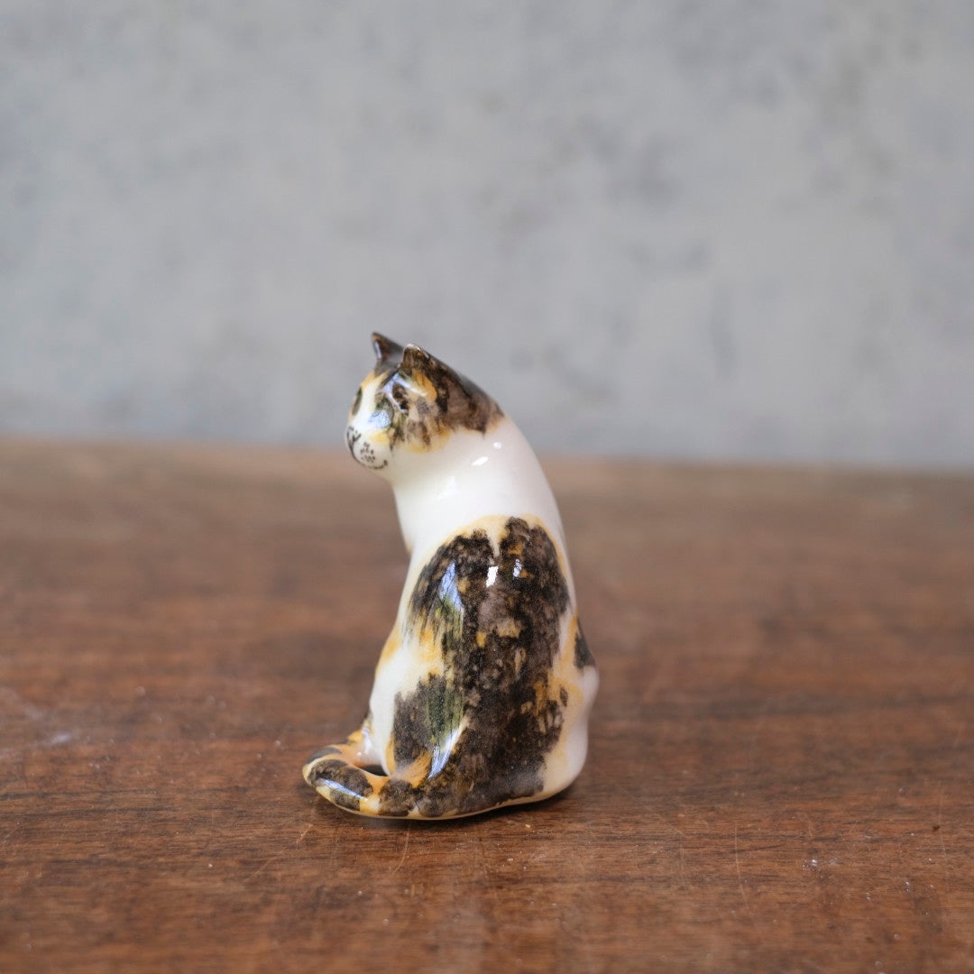 ヴィンテージ ウィンスタンレーキャット ケンジントンキャット サビ猫 ミニ イギリス 陶芸作家Jenny Winstanley 置物33